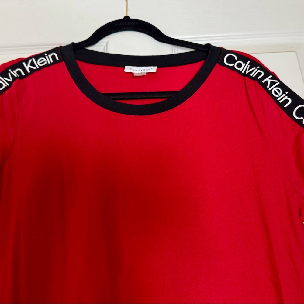 Calvin Klein Black and Red Top